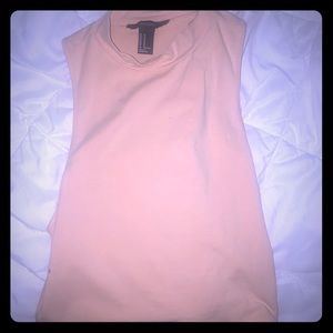 Turtle neck sleeveless crop top